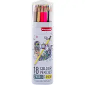 Bruynzeel Kleurpotloden blik metallic & neon | 18 kleuren
