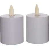 Anna's Collection Led waxinelicht 4,5 x 8 cm | Wit | Bewegende vlam | 2 stuks