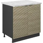 Vicco Fame-Line Wastafelkast – 80 cm, WB Marmer Eiken paneel