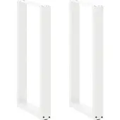 vidaXL Bartafelpoten 2 st U-vormig 50x(90-91)cm staal wit