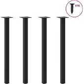 vidaXL Console tafelpoten 4 st 72-74 cm staal zwart