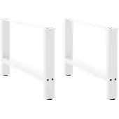 vidaXL Salontafelpoten 2 st 70x(42-43) cm staal wit