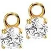 Trendjuwelier huiscollectie TFT Creoolhanger Zirkonia Geelgoud Glanzend