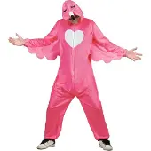 Vegaoo - Roze flamingo outfit met capuchon voor mannen