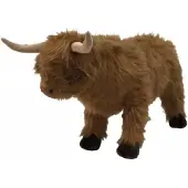 Wild&Soft Wild & Soft Pluche Hoogland Koe - Staand - 64 cm - Bruin