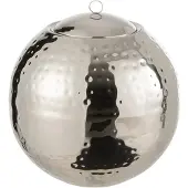 J-Line Drijvende Brander Bol Gehamerd Stainless Steel Zilver