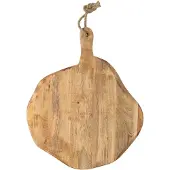 J-Line Organic Rond snijplank - hout - naturel - L