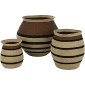 OEM Tuinset voor 3 personen met een bruin-zwarte rattanlook afwerking