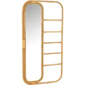 J-Line Mirror ladder rattan natural