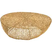 J-Line Salontafel rond laag koraalpatroon aluminium goud