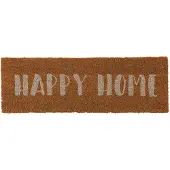 J-Line Happy Home deurmat - kokosvezel - naturel/ wit