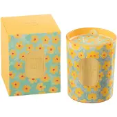 J-Line Geurkaars Bloemen Azuur/Geel Large - 70 Uren