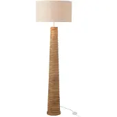 J-Line Floor lamp threaded ailanthus wood natural/grey