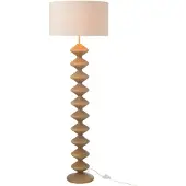 J-Line Floor lamp caterpillar poplar wood natural/grey