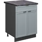 Vicco Fame-Line Keukenonderkast – 60 cm met lade, WB Antraciet Licht blauw-grijs