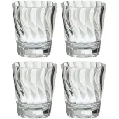 J-Line Doos van 4 drinkglazen plastic transparant