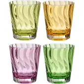 J-Line Doos met 4 drinkglazen van plastic mix