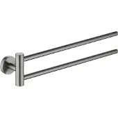 Guido Gusto Handdoekrek draaibaar gun metal rond