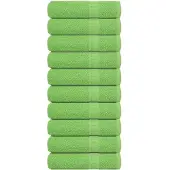 vidaXL Badhanddoeken FROGN 10 st 100x150 cm 360 g/m² appelgroen