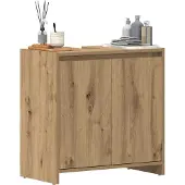 vidaXL Wastafelkast 60x33x60 cm bewerkt hout artisanaal eikenkleurig