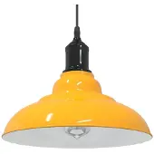 vidaXL Hanglamp in hoogte verstelbaar E27 Ø31 cm metaal glanzend geel