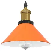 vidaXL Hanglamp in hoogte verstelbaar E27 Ø22cm metaal glanzend oranje