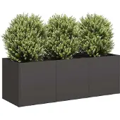 vidaXL Plantenbak Zwart 120x40x40 cm Koudgewalst Staal