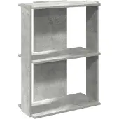 vidaXL Boekenkast 3-laags 60x30x80 cm bewerkt hout betongrijs