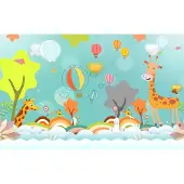 Karo-art Fotobehang Dieren Tussen De Wolken - Vliesbehang - 405 x 270 cm