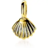 Zinzi zilveren hanger geel verguld schelpje ZIH2062G (zonder collier)