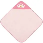 Canpol Babies baby handdoek 85x85cm, 100% katoen, QUEEN Roze