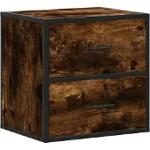 vidaXL Nachtkastje wandgemonteerd 40x31x39,5 cm gerookt eikenkleurig