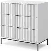 Vicco Ladekast Eliza, Wit, 80 x 81.2 cm met 3 laden