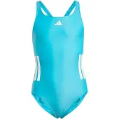 Adidas Sportieve badmode '3-Stripes C-Back Swimsuit' aqua / wit