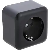 Q-Link Stopcontact | (Opbouw, Randaarde, Zwart)