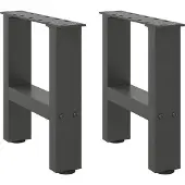vidaXL Salontafelpoten 2 st 40x(30-31) cm staal antracietkleurig