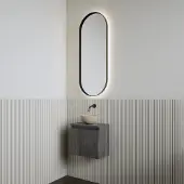 Boss & Wessing Fonteinset | bws leto | zwart eiken | waskom cappuccino