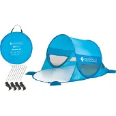 Outtec Strandschelp met UV-Beschermend Dak - Pop-up Tent, Strandzonwering, Windbescherming, Strandtent - voor Baby's, Kinderen en Volwassenen