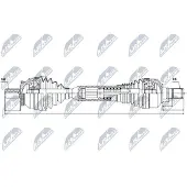NTY NPW-VV-063 Aandrijfas