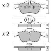 AISIN BPMB-1010 Remblokken