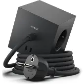 Avolt Square 1 Verlengsnoer Met Usb-c / Magneet 3 m Stockholm Zwart - Lampsnoeren & lampverlengstukken Kunststof Stockholm Black - SQ1-EUFC30-30SB
