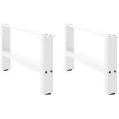 vidaXL Salontafelpoten 2 st 60x(30-31) cm staal wit