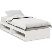 vidaXL Slaapbank zonder matras 90x200 cm massief grenenhout wit