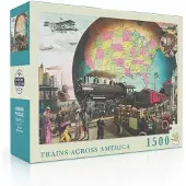 New York Puzzle Company Puzzel Trains Across America - 1500 stukjes