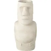 J-Line tafelhaard Bio-Ethanol Moai - cement - grijs
