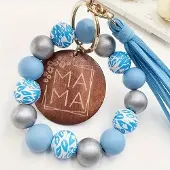 Pure Sleutelhanger - Key Wristlet - Kralen - Blauw