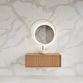 Gliss Design Heronimus badmeubel met ribbelfront 90cm pure