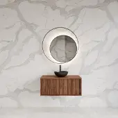 Gliss Design Heronimus badmeubel met ribbelfront 80cm walnut