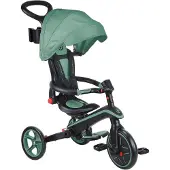 Globber Driewieler - Globber Trike Foldable 4in1 Olive - groen - 4in1 converteerbaar loopfiets en driewieler - met duwstang - 10 maanden tot 5 jaar Driewieler
