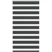vidaXL Zebra rolgordijn 80x100 cm stofbreedte 75,9 cm zwart